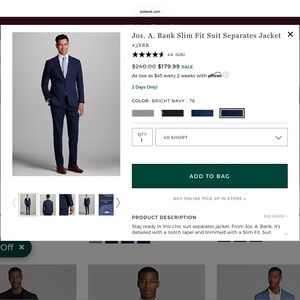 Men’s Jos.A.Bank Suit